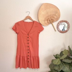 Ruffle Button Dress